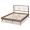 Baxton Studio Toru Mid-Century Modern Ash Walnut Finished Wood King Size Platform Bed 180-11111-9409-Zoro - alternate 9